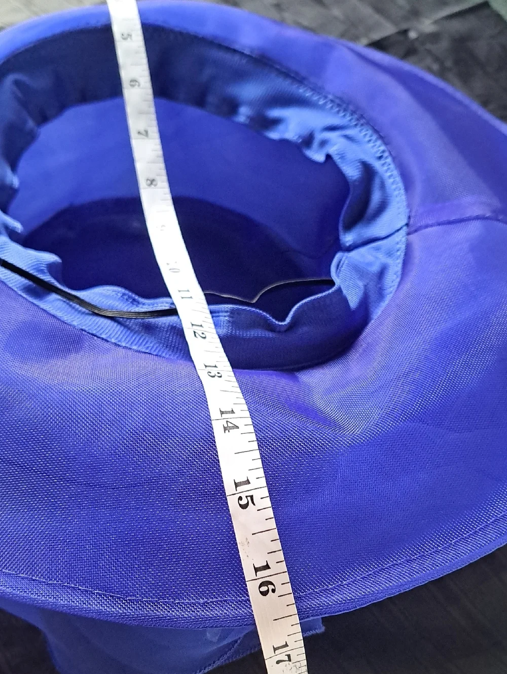 Elegant Royal Blue Women's Dress Hat with Organza Rosettes